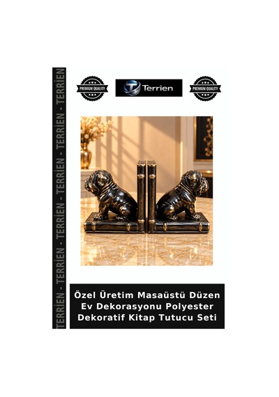Özel Üretim Masaüstü Düzen Ev Dekorasyonu Polyester Dekoratif Kitap Tutucu Seti