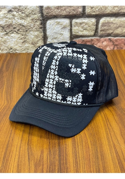 Hamze Trucker Model Baskılı Hafif Yazlık Beyzbol Cap Şapka Siyah-Füme