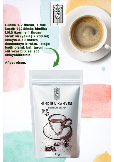 Premium Hindiba Detox Kahvesi 100g, Chicory Detox Coffee Diğer
