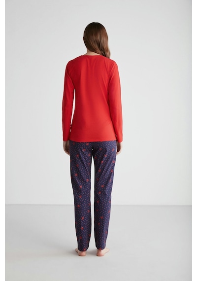 U.s. Polo Assn. 16967 Kadın Yuvarlak Yaka Pijama Takımı 001