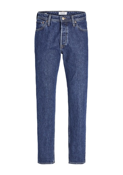 Jack & Jones Erkek Relaxed Fit Yüksek Bel Jean - Chris - 12258101 Blue Denim