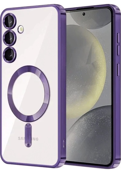 Mey İthalat Samsung Uyumlu Galaxy S23 Kılıf Kross Magneticsafe Kapak - Mor