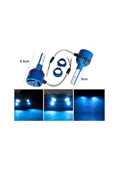 Autogp H1 Led Xenon Far Aydınlatma Seti Şimşek Etkili Deli Mavi Glv 30.000k