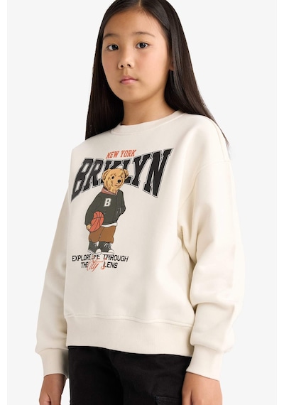 Defacto Kız Çocuk Relax Fit Bisiklet Yaka Baskılı İçi Yumuşak Tüylü Sweatshirt E6780a825wner105 Ekru Defacto Kız Çocuk Relax Fit Bisiklet Yaka Baskılı İçi Yumuşak Tüylü Sweatshirt E6780a825wner105 Ekru