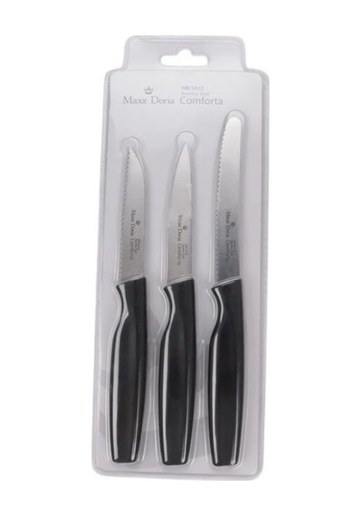 Maxx Doria Comforta 3 Parça Yardımcı Bıçak Takımı Pa6020 siyah