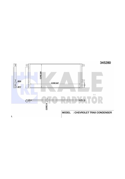 OPEL MOKKA KLİMA RADYATÖRÜ,1850273