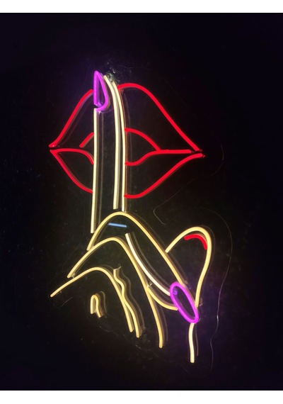 Sessizlik Neon Led Tabela Dekoratif Aydınlatma 60x40cm
