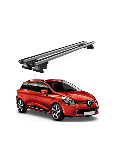 Venüs Renault Clio Iv Sportour 2012-2019 Uyumlu Gri Ara Atkı Port Bagaj Tavan Barı