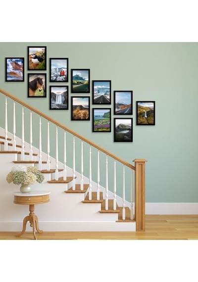 9x12 Picture Frame With Polished Plexiglass - Set Of 12 - - Picture Frames With Engineered - Frame For Tabletop And Display -