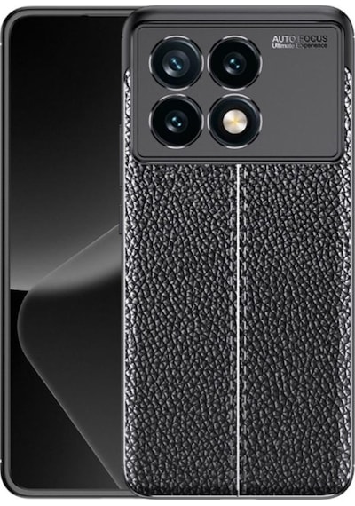 Xiaomi 15 Silikon Kılıf Deri Desenli Kamera Korumalı Darbe Emici Kapak