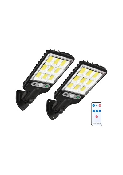 Jouis Solar Güneş Enerjili Sokak Lambası 120 Led - Ip65 Su Geçirmez Uzaktan Kumandalı Ve Hareket Sensörlü Cob Led