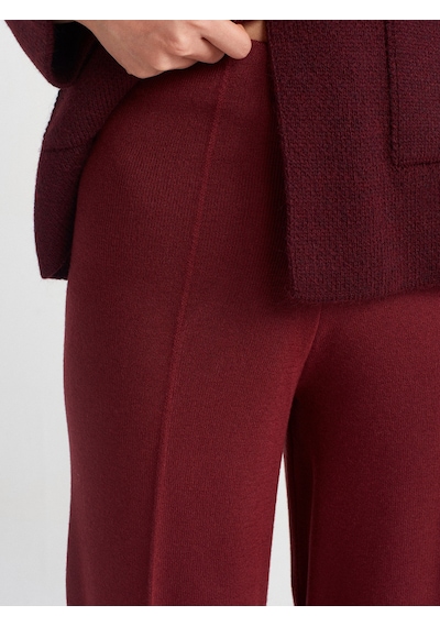 Dilvin 70167 Beli Lastikli Triko Pantolon Bordo M. Bordo