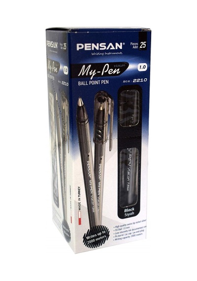 Pensan My-Pen Tükenmez Kalem 1 MM Siyah 25Li