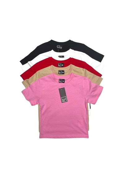 Cloise Çocuk Basic T-shirt Kız Erkek Unisex %100 Pamuk 5'li Paket Kk-2
