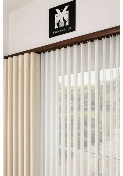Ceviz Dekoratif Ray 2 Kanallı Dekoratif Metal Perde Kornişi Ceviz160cm - 847807672 Ceviz160cm