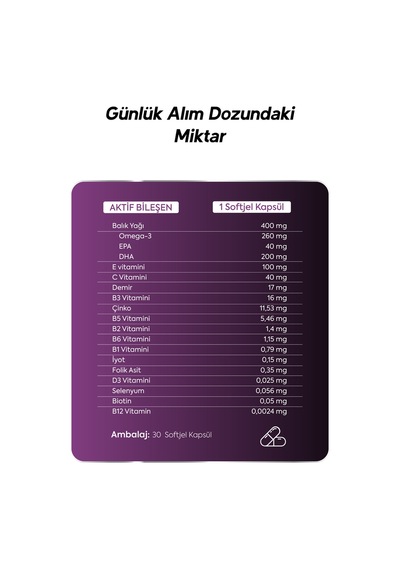 Selevit Mom Multivitamin Multimineral ve Omega 3 30 Kapsül