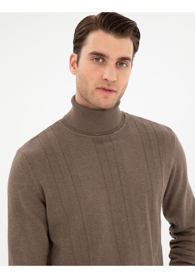 Pierre Cardin Erkek Vizon Melanj Kazak /triko 50296445-vr174 Vizon Melanj