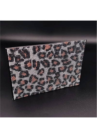 Leopar Sarı Taşlı Ruhsat Kılıfı