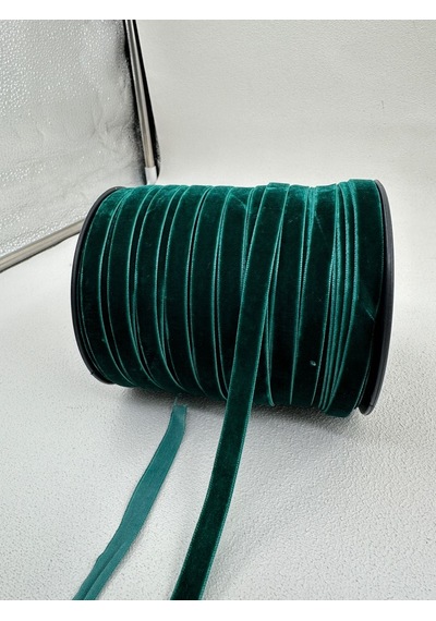 Paşateks- 1 Cm Düz Kadife-5 Metre -ş.yeşil