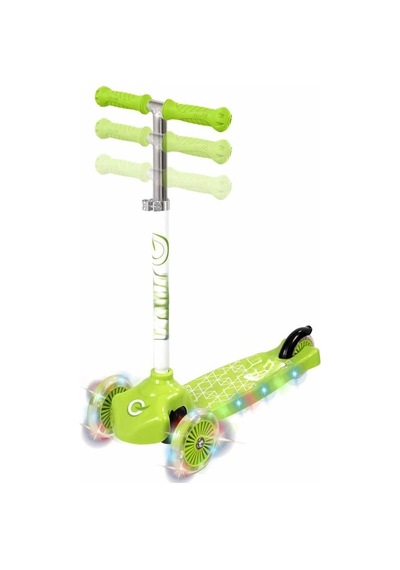 Scooter 3tkr Işıklı Max 50kg Yeşil