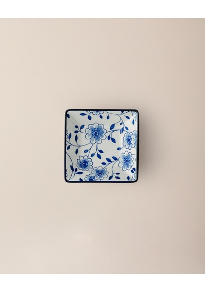 Madame Coco Reve Bleu Seren Kare Tabak - 12 Cm - Mavi/beyaz 8684427225196 Çok Renkli