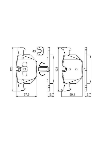 Bmw X5 F15 Sd 25d 2.0 2013-2018 Bosch Arka Balata