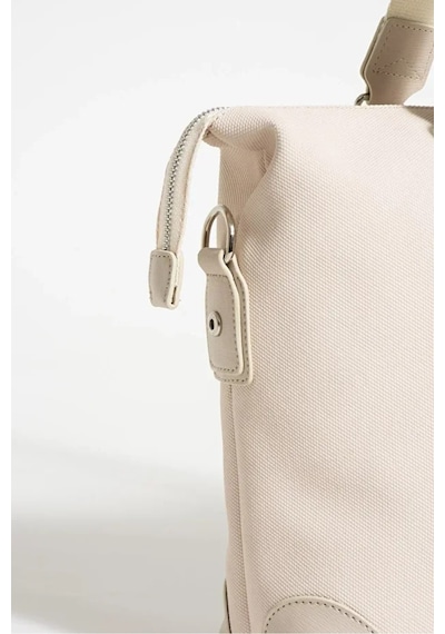 Just Polo Kadın Büyük Valiz Boy Ayarlanabilir Askılı Lüks El Ve Omuz Çantası Shopper Ebat: 33 X 40 Cm Krem