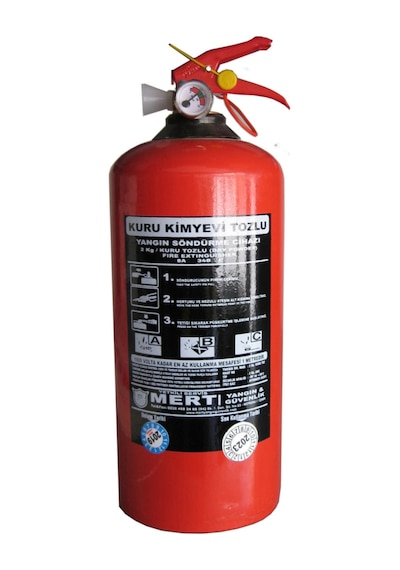 Denizcilik/marine Sörvey Sertifikalı 2 Kg Abc Kuru Kimyevi Tozlu Yangın Söndürme Tüpü