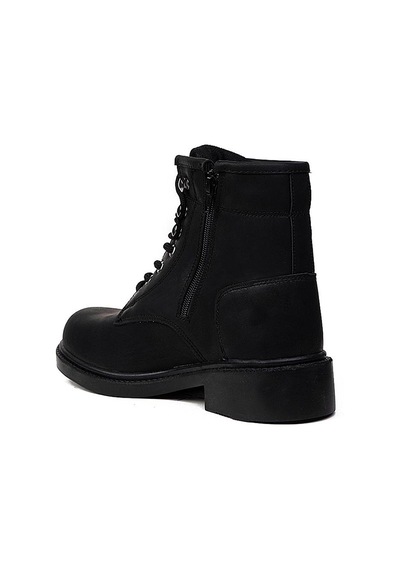 Kocamanlar Unisex Kışlık Uzun Dayanıklı Kauçuk Taban Bot Outdoor Postal Bot Siyah