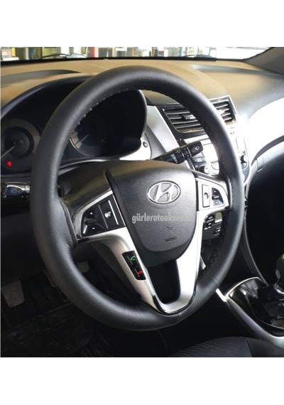 Hyundai Accent Blue Direksiyon Kılıfı Soft Siyah ( 38Cm×10Cm )