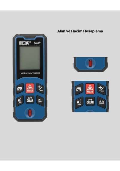 Astraltech Dijital Lazer Metre 50 M Ölçüm Kapasiteli