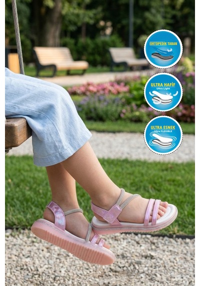 Arzen 26a94 F Pembe Kız Çocuk Sandalet