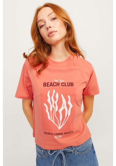 Jack & Jones Jjxx Jxsally Reg Oneck Ss Tee Yavruağzı Kadın Kısa Kol T-shirt 000000000101961820 Pembe