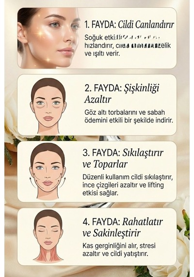 Şeklinde Soğuk Yüz Masaj Aleti - Cilt Sıkılaştırıcı Ve Giderici Cryo Sticks