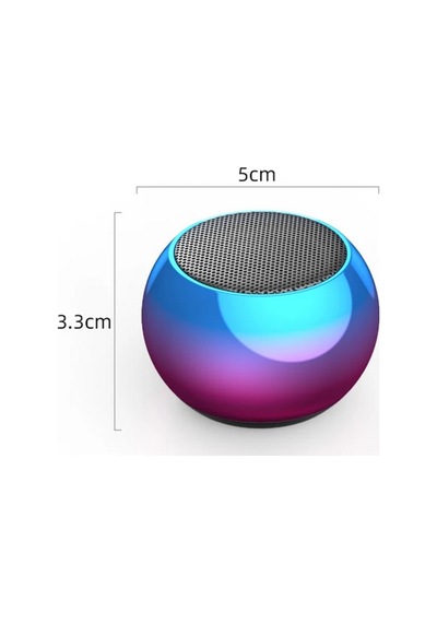 Metal Mini Kablosuz Hoparlör Şarjlı Sd Kart Girişli 3w Bluetooth Speaker