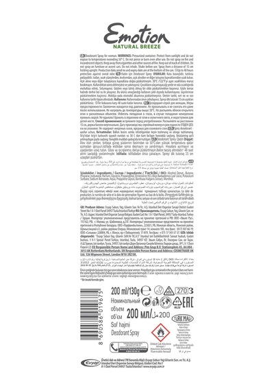 Tr Natural Breeze Kadın Alüminyumsuz Vegan Deodorant 3x200 Ml Hızlı Kurur, Leke Bırakmaz