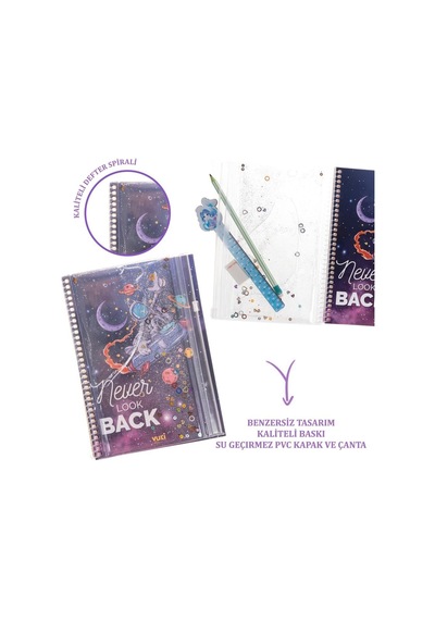 Sulu Çantalı Astronot A5 Defter 1 Adet