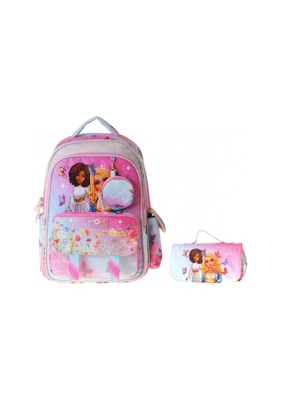 Wow Generation Butterfly Kız Çocuk Turkuaz - Pembe İlkokul Okul Çantası Ve Kalemlik Seti - Setwg-w6074c Çok Renkli