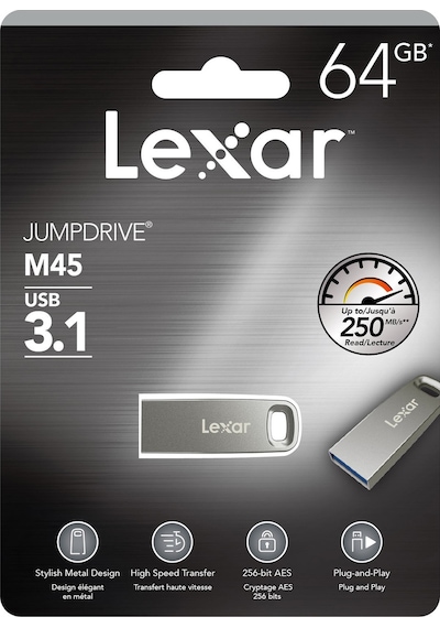 Lexar JumpDrive M45 64 GB USB 3.1 Metal USB Flash Bellek