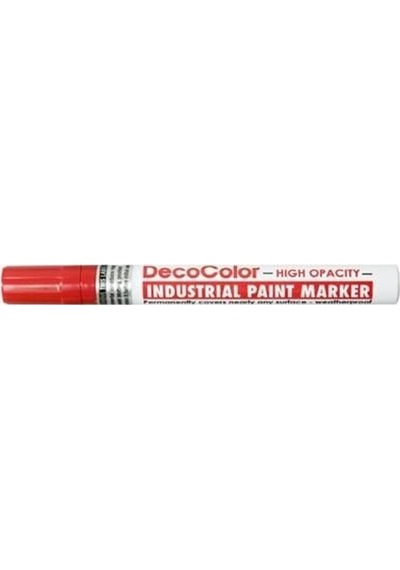 Marvy Markör İndustrial Paint Suya Ve Isıya Dayanıklı Fiber Uç 4.5 Mm Kırmızı 728 Çok Renkli