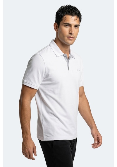 Slazenger Zodıacs Erkek Polo Yaka Beyaz Tişört
