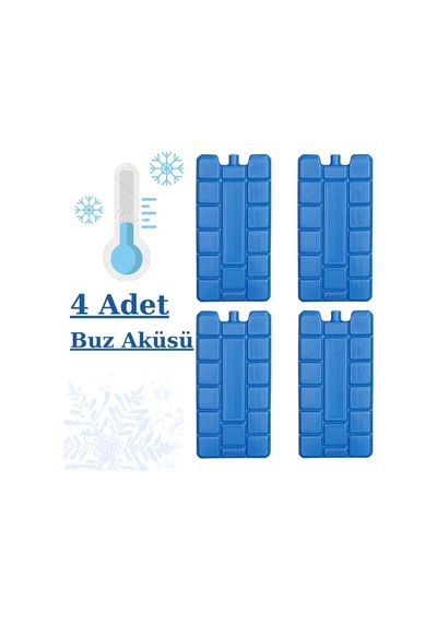 Icebox 4'lü Buz Aküsü Seti Buz Kasedi Serin Tutan Buz Kalıbı-4 Adet Plastik Diğer