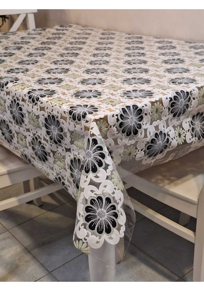 Ithal Pvc Muşamba - Desenli Silinebilir Masa Örtüsü 07iz01 Çok Renkli