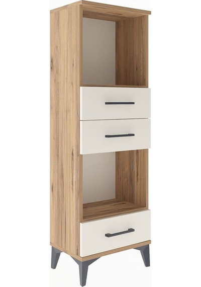 Arges Dolap 2 Raflı 3 Çekmeceli 44x30x134 Çam-aytaşı Çam