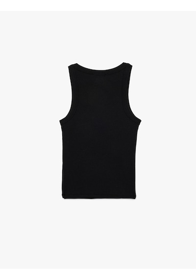 Koton Kaşkorse U Yaka Kolsuz Slim Fit Atlet Siyah 6sal30078ık Siyah