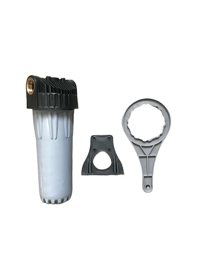 Su Arıtma Daire Girişi Filtre Kabı 10" Gri Renk 3/4" in-out