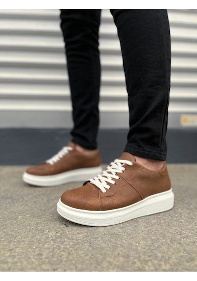 Mevese Tsoob Bağcıklı Cilt Erkek Günlük Rahat Taban Sneaker Ayakkabı - Taba Beyaz Taba - Beyaz Mevese Tsoob Bağcıklı Cilt Erkek Günlük Rahat Taban Sneaker Ayakkabı - Taba Beyaz Taba - Beyaz