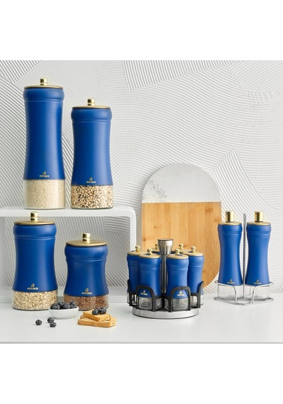 Lexroo Blue Berry 5 Parça Cam Baharat Takımı