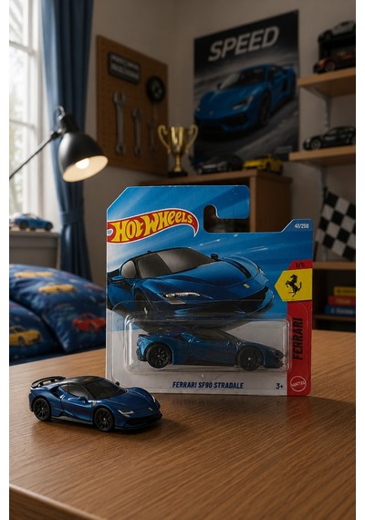 Hot Wheels Ferrari Üçlü Koleksiyon Seti - Sf90 Stradale & F40 Competizione Özel Seri Metal Oyuncak Araba Çok Renkli