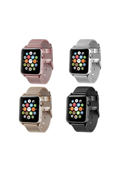 Ally Apple Watch 7-8 45mm 6-5-4 44mm Watch Ultra 49mm Kayış Kordon Çelik Klasik Toka 3-2-1 42mm- 5775